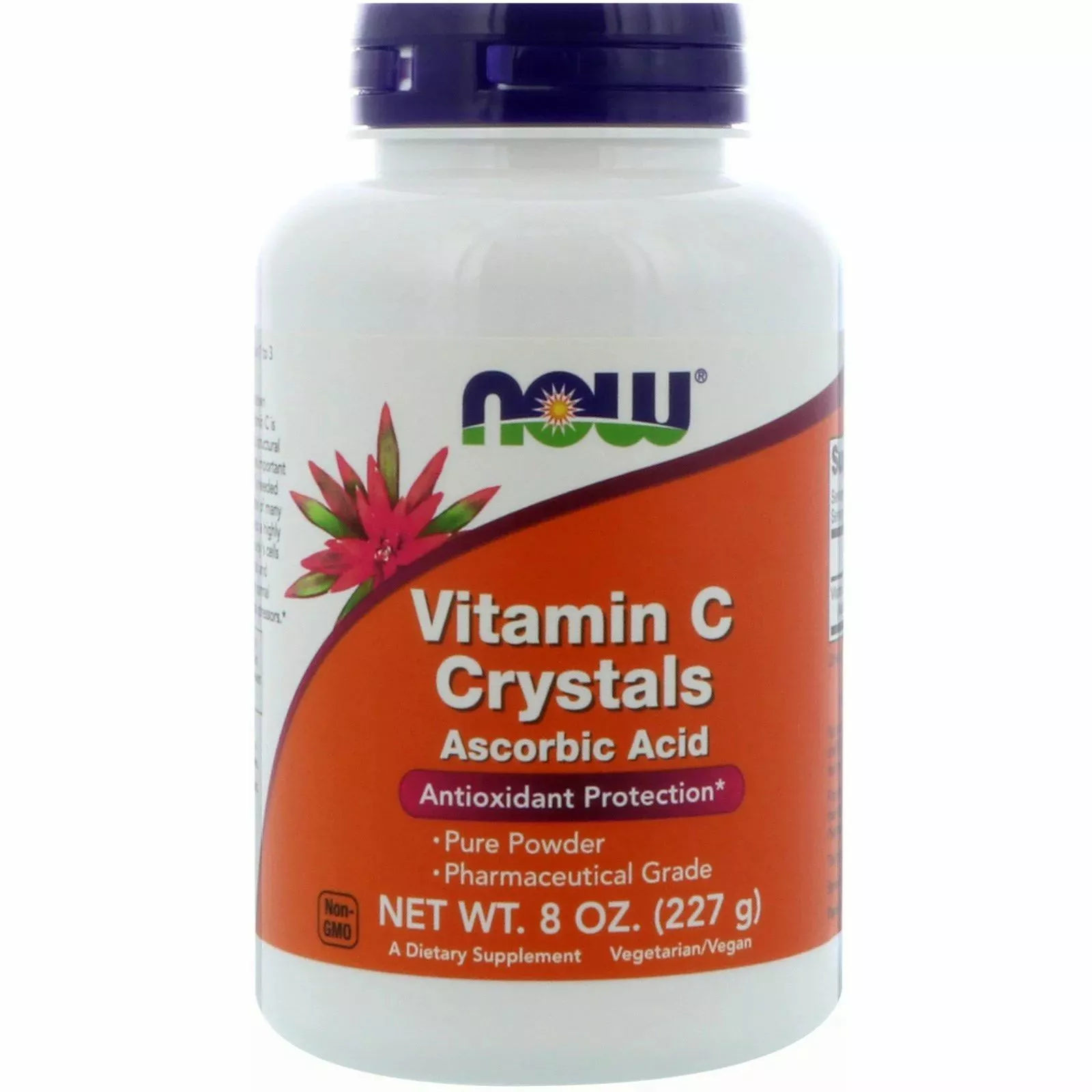 Now Foods Vitamin C Crystals, čistý prášek, 227g