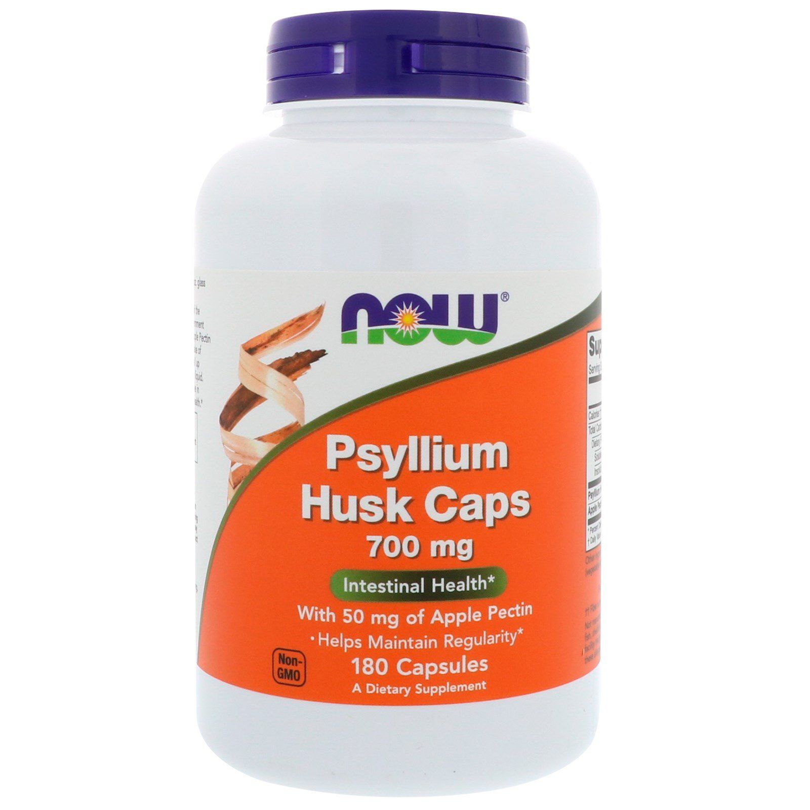 Now Foods Psyllium Husk caps (psyllium) 700 mg, 180 kapslí