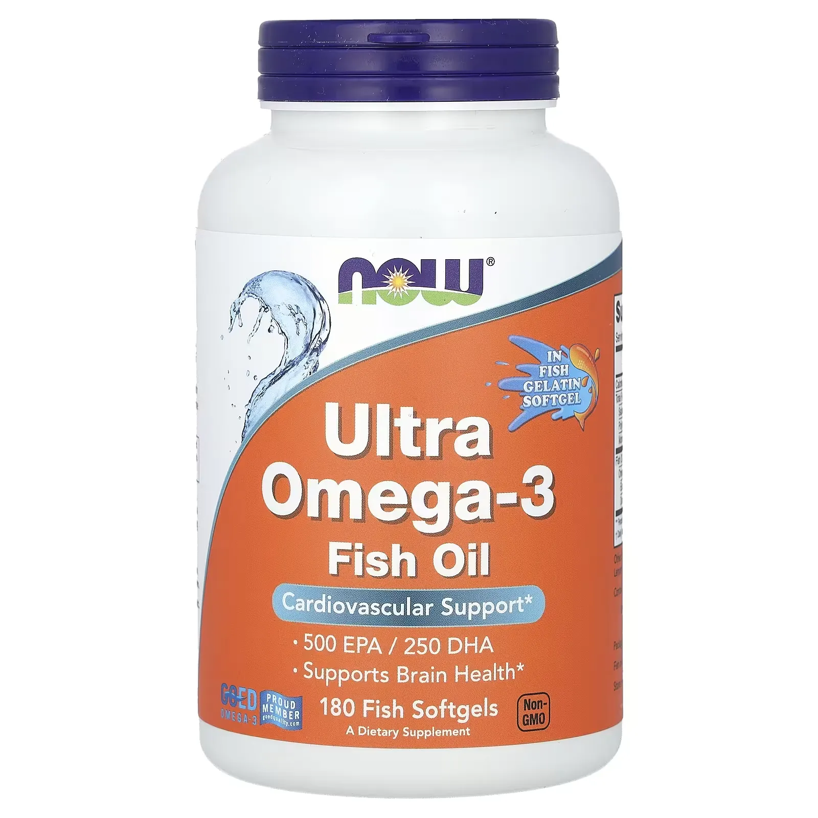 Now Foods NOW Ultra Omega 3 (rybí olej), 180 rybích softgel kapslí