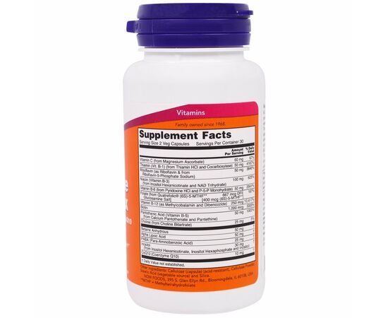 Now Foods Co-Enzyme B-Complex(vitamin B-komplex), 60 Rostlinných Kapslí