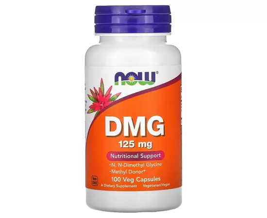 NOW Foods, DMG, 125 mg, 100 rostlinných kapslí